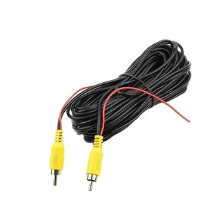 Customizable Coaxial Car Camera Bare Copper RCA Male-Male Connector PVC Jacket Reversing Video AV Extension Cable Trigger