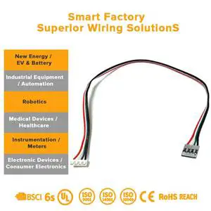 Custom IoT Wiring Harness and Circuit Board with Cables Assembly Including Flat Cable and Ribbon Cable Connector Board