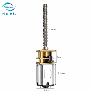 N20 Micro Brushed DC Geared Motor With M3 Lead Screw 5V 12V 12mm Diameter Micro Linear Actuator Motor With Threaded Rod