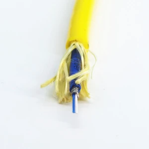Neutral Buoyant 2 Core Armored Fiber Optic PUR Jacket Underwater ROV Tether Cable with 500-1000m Working Depth
