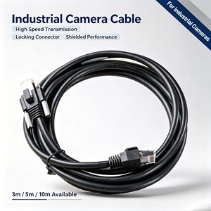 RJ45 to RJ45 Locking Screws Gigabit Ethernet Network Cable GigE Ethernet Cable for Industrial Cameras