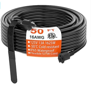 14AWG Extension Cord Weatherproof 3 Ping American Extension Power Cord Outdoor For Electric Generator