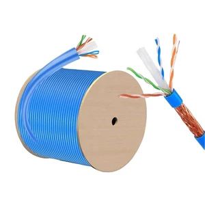 Factory Wholesale RJ45 Cat6A Network Cable 10G SFTP Double Shielded Outdoor Twisted Pair CAT 7 Industry Ethernet Lan Cables