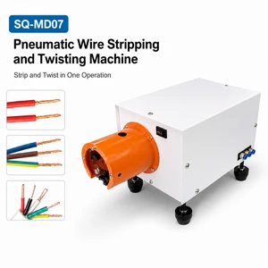 SQ-MD07 Pneumatic Wire Stripping Twisting Machine 0.8-4 mm 4-40 mm 12 kg Bench Top for Power Cord Electronic Wire