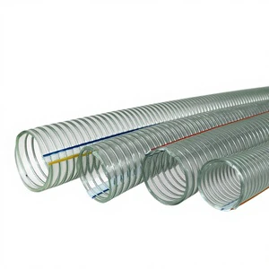 Robust Steel Wire Reinforced PVC Hose 1 Inch High Pressure Heavy-Duty Flexible Anti-UV Non-Toxic Industrial Irrigation Fluid