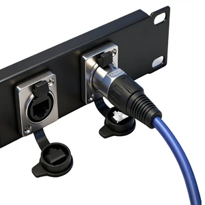 High-Performance Shielded CAT6A Ethercon Cable 24AWG 26AWG RJ45 For Concerts Cnlinko YT Series IP67 Plug Socket Safe Sta