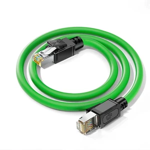 Industrial Twisted Pair RJ45 Shielded Cat6A Cat5E Extension Cable