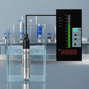 AOSHENG Deep Well Water Level Sensor Submersible Transmitter 0.5% Accuracy Metal IP68 Cable 200m H2O Groundwater Monitoring