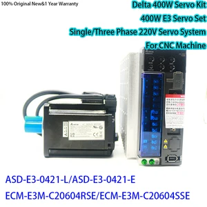 Delta E3 400W Single-Phase Servo Kit ASD-E3-0421-L/E ECM-E3M-C20604RSE/SSE EtherCAT Pulse Dual Control Original Servo Motor