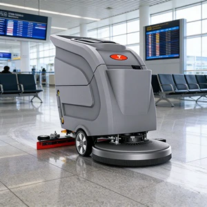 X1 Battery Powered Auto Scrubber Dryer Floor Scrubber Machine Cleaning for Airport Terminal and Transit Hub Large Yard