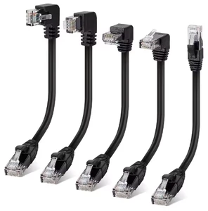90 Degree Cat 6 Ethernet Extension Cable Indoor Use RJ45 Gigabit Network LAN Patch Cord Multiple Angle Right Angle Cat6