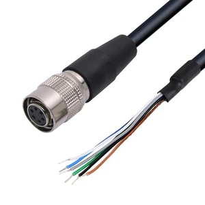 HR10-7P-6S 6-Pin Industrial Camera Trigger Cable for Hirose Compatible Power IO Shielded IP67 IP68 OEM ODM