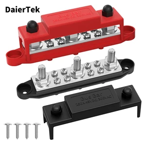 Bus Bar Parallel Brass Terminal Block Connector 250A Busbar M10 Electrical Battery Terminal Block With Cover for Auto Solar