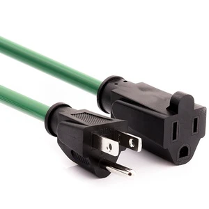Xuanhui Heavy Duty US for UL 3 Prong Extension Power Cord 3-Outlet Electrical Cord with PVC Jacket for Computer AC Male End