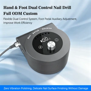 Rechargeable Brushless Nail Drill OEM ODM 45000RPM Vibration Free Foot Hand Touch Control for Brand Owner
