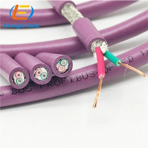 2core 22AWG Signal Transmission Profibus BUS Cable PROFIBUS-DP Bus Cable Single-strand Fixed Cable150ohm PVC Sheath