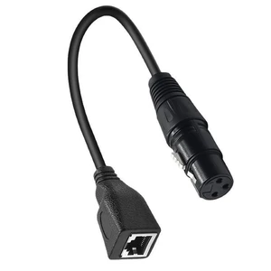 RJ45 XLR 3-Pin Extension Cable Cat5/Cat6 Network Adapter Oxygen-Free Copper Shielded Balanced Signal Transmission 10/100 Mbps