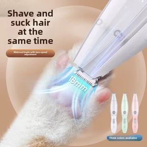 Pet Electric Hair Clipper with Hair Suction Function, Integrated Grooming Shaver for Dog Cat Full Body & Paw Hair Trimming