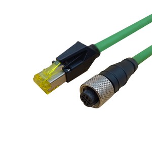 Industrial Camera Cable M12 5pin Female D Coding to RJ45 8P4C Male