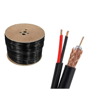 RG6 Rg59 CCTV Video Audio Siamese Security Coaxial Cable Rg59+2c with DC Power 0.75mm2/0.5mm2