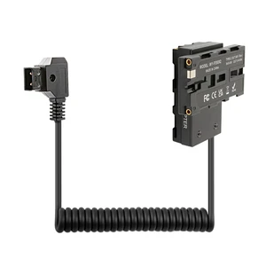 D-TAP DTAP Coiled Cable To NP-F550 F750 F970 Double-sided Dummy Battery DC Coupler With TYPE-C USB C For Sony Camera