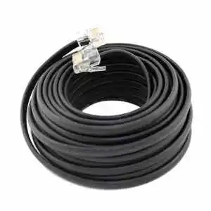 Handset Cord Telephone Extension Cord Broadband Internet Modem Phone Cable with Standard RJ-11 6P4C Plug Copper CAT6