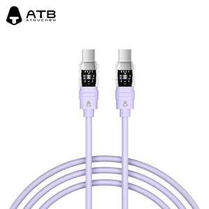 Silicone Charging Led Display Cable Mobile Phone Fast Charging 3A USB C Fast Charging Mobile Phone Data Cable
