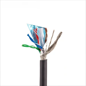 High Flex 8 Core 26 AWG Stranded Copper CAT5e Gigabit Drag Chain Ethernet Cable for Industrial Switch Support OEM