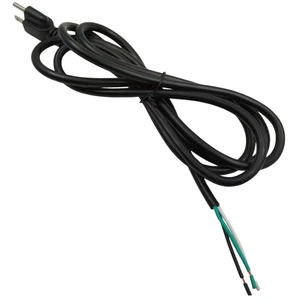 Heavy-Duty SJT 16AWG 300V Extension Power Cord, 3-Pin US Male Plug, 3 Stripped Wires for Appliances & Tools