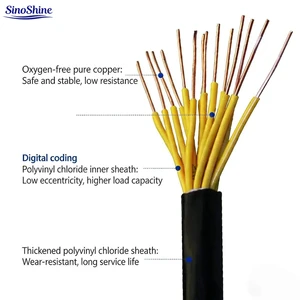 KVVRP 0.6kV Flexible Copper Wire Shielded Control Cable XLPE Insulation 6mm Multi-core Customized Overhead Marine