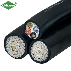Multi-core Signal Control Cable 2/3/4/5/6/10 Cores RVV Copper Core PVC Jacket Industrial Use 500V 1/1.5 Square Millimeters