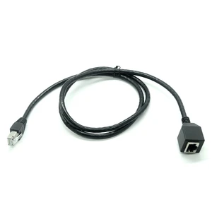 Customized Black RJ45 8P8C Male to Female Extension Cable High Speed LAN Network Ethernet Extension Cord