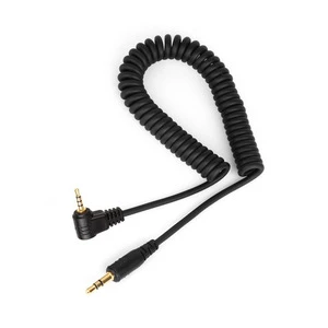 2.5mm to L1 Camera Shutter Release Cable Remote Control Cord Speedlight Flash Trigger Connect Spring Coiled Wire Cord