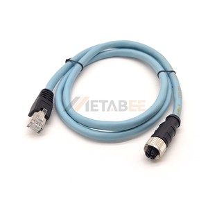 8 Pin M12 A X Code Plug To RJ45 8Pin Cat6a Female Male Ethernet 10Gbps Network Profinet Cable 26AWG 10m