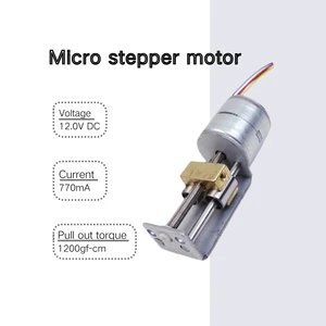 20mm 12V DC Linear Stepper Motor 18 Degree Step 2-Phase Bi-polar High Precision Positioning Micro Lead Screw Motor