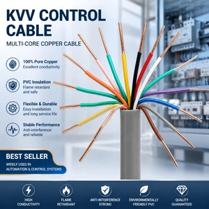 Flexible Shielded Multi-core KVV Control Cable 300/500V Copper Conductor PVC Insulation/Jacket 2-61 Core for Mechanical