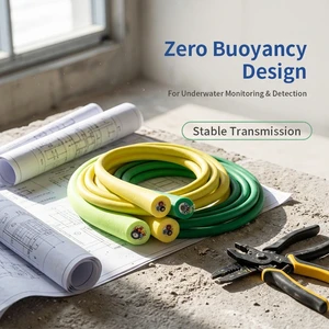 28AWG Watertight ROV Tether Neutral Buoyancy Underwater Floating Cable 2-Core PUR Foam Stranded Conductor PE Electrical Wires