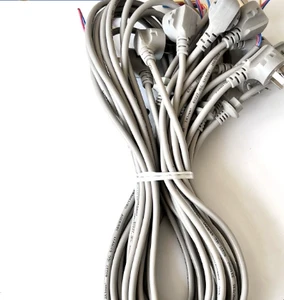 Z Three-core Three-pin Grey Pure Copper Power Cord for Washing Machine and Refrigerator