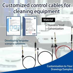 Customized Mechanical Control Cable For Cleaning Equipment Push Pull Control Cable Assembly Waterproof Durable