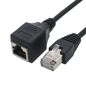 Ethernet Extension Cable Network Cat6 Extension Patch Cable RJ45 Cords Shielded Male to Female Connector