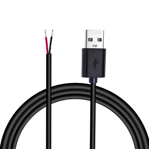 Customized High Quality USB 2.0 2 or 4 Core Wire Charging Data USB Male to Open End USB- A Type Cable