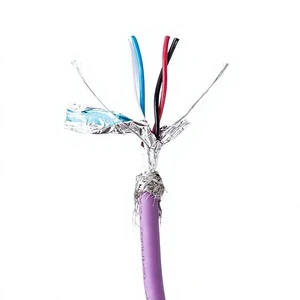 PUR Purple DeviceNet Communication DP Bus Shielded Twisted-Pair Highly Flexible Industrial CAN Cable 2x24AWG/22AWG