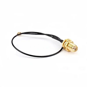 WiFi Coaxial Rotary Cable Adapter RG1.13 10cm Copper Extension Cable for WiFi Router Network Card SMA Female Connector