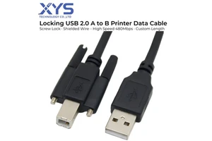 For Industrial Camera USB BM to AM USB 2.0 With Lock Screw Data Cable USB Extension Cable