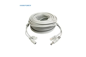 5M-50M Cat5E Network Ethernet LAN RJ45 With DC Power Extention Cable for CCTV System IP Camera
