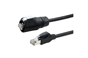 Shielded Automation Technology Flex Industrial Plug Metal LP16 90 Degree RJ45 Male Waterproof Network Patch Cord Cable