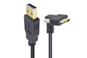 90 Degree Screw Lock USB C Panel Mount Cable Elbow USB3.0 to Type C Industrial Camera Cable With Screws
