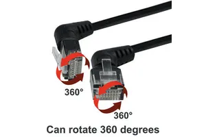90 Degree Snagless CAT6 CAT6A Shielded 26AWG LSZH Ethernet Cable For Fast Networking Network Rj45 Cat5 Cat6 Patch Cord