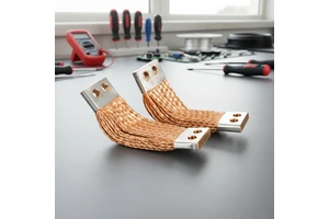 BRI OEM Copper Braided Flexible Tinned Busbar Terminal Wire-Drillable Customizable for Industrial Electric Power Transmission