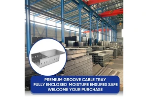 Complete Specification Groove Type Cable Tray Customizable Size Thickness for Hotel Community Project Wholesale